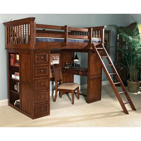 Twin Bed With Desk Underneath In 2020 Twin Loft Bed Loft Bed Plans