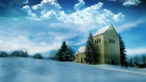 Churches Architecture Landscapes Snow Nature Winter