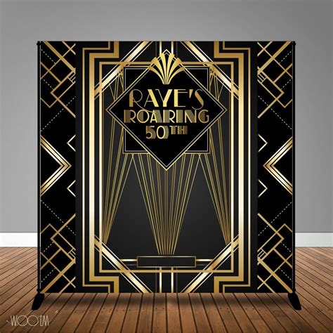 Gatsby Themed 8x8 Backdrop Step And Repeat Design Print And Ship