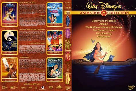 Walt Disney S Classic Animation Collection Set 5 Movie Dvd Custom Covers Beauty And The
