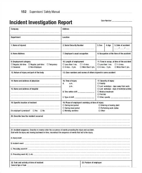 The booklet is combined with above mentioned manual and also elaborated in accordance with requirements of safety training manual. Sample Fire Investigation Report Template (8 di 2020 ...