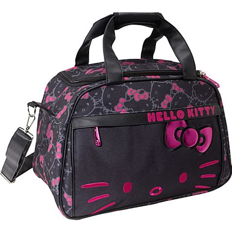 Loungefly Hello Kitty Black And Pink Carry On Duffle Black Pink Loungefly Small Rolling Luggage