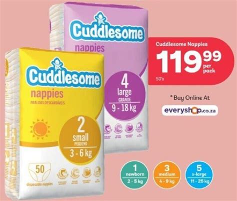 Cuddlesome Nappies 50's offer at PEP