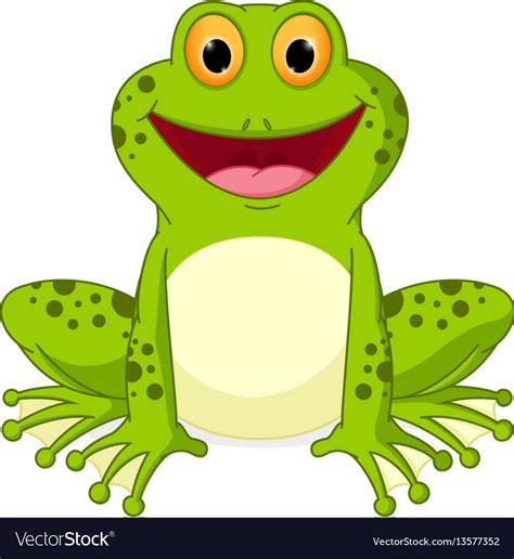 Cartoon Frog Royalty Free Vector Image Vectorstock