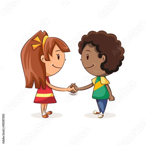 Kids Shaking Hands Buy This Stock Vector And Explore Similar Vectors