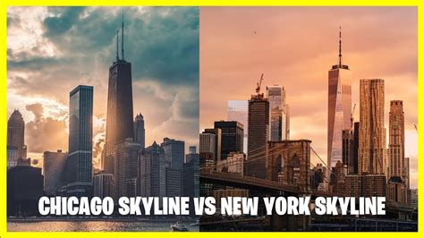 Chicago Skyline Vs New York Skyline Youtube
