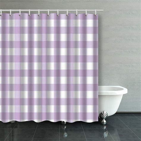 Wopop Seamless Pastel Purple Plaid Checkered Gingham Pattern Shower