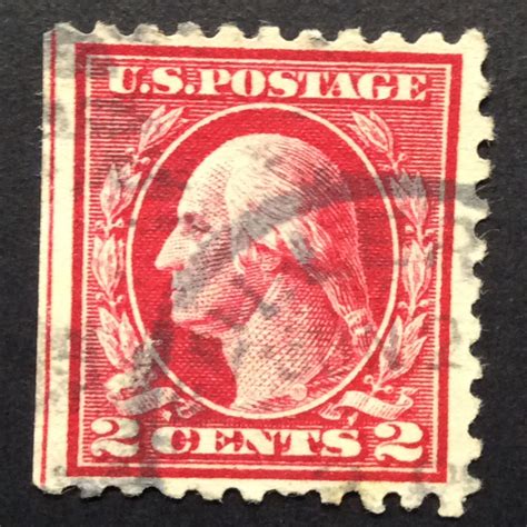 Original US stamp 2 cents George Washington red line | eBay