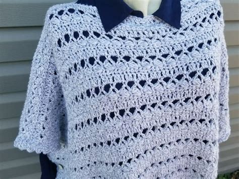 Light Lacy Poncho Highland Hickory Designs Free Crochet Pattern Shawl Crochet Pattern
