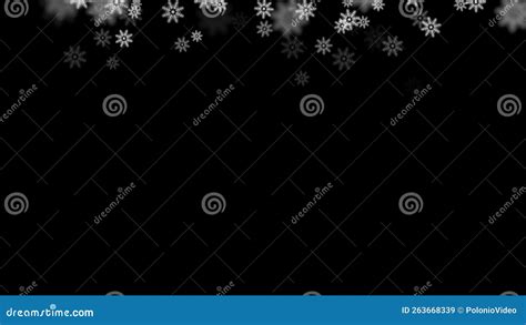 Christmas Snow Falling Down On Black Background Stock Video Video Of Particles Flakes