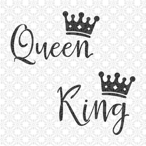 Eps Cameo Crowns King Svg Dxf Cricut King Queen Crown Png Diy Cut File
