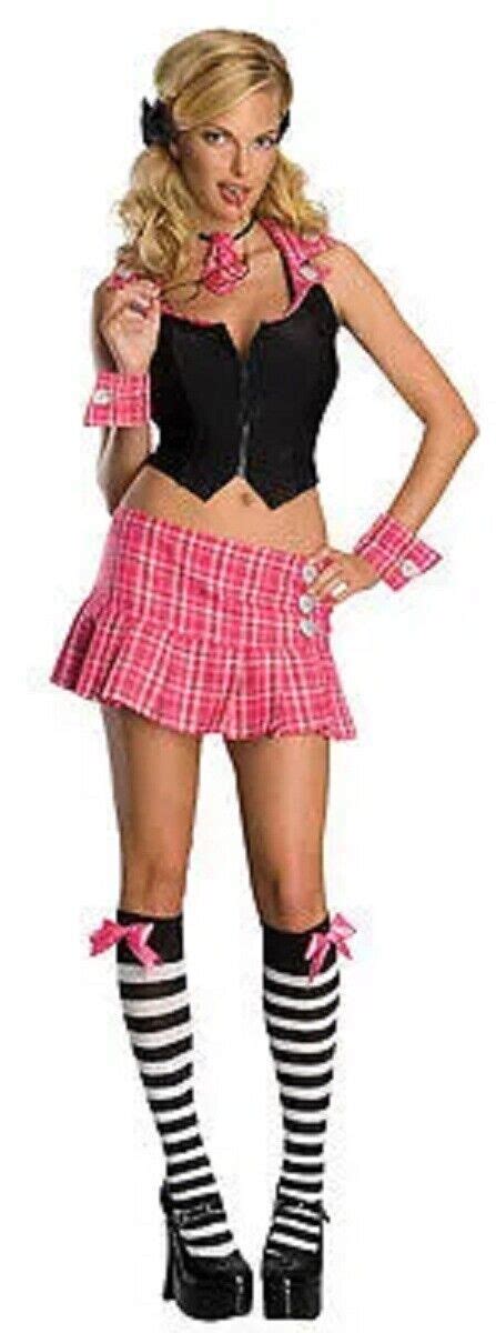 Xxx Tra Credit Naughty School Girl Pink Dress Up Sexy Adult Costume