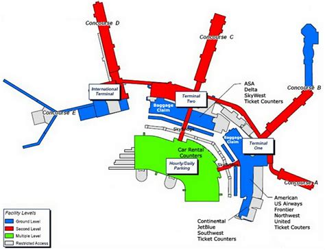 Salt Lake City Airport Terminal Map Southwest Airlines