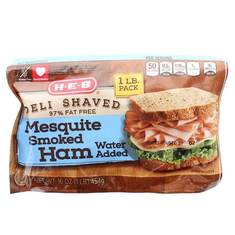 H E B Deli Shaved Mesquite Smoked Ham Shop Meat At H E B