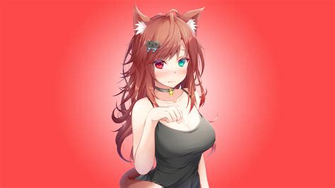 3840x2160 Blushing Cat Girl Hd Wallpaper From Neko