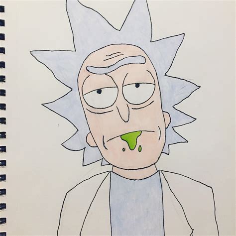 Heres A Drawing Of Rick That I Had Made A While Back Rrickandmorty