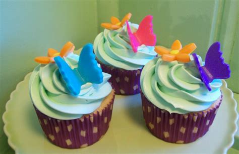Lizzys Petite Cupcakes Colorful Butterfly And Flower Cupcakes
