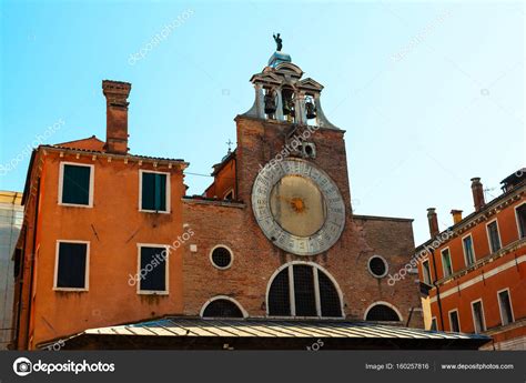 Clock Of Church San Giacomo Di Rialto Venice Italy Stock Photo By