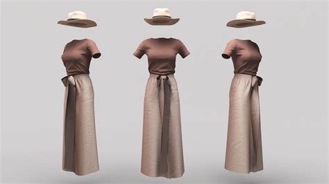 3D Model Female Clothing 11 VR AR Low Poly CGTrader