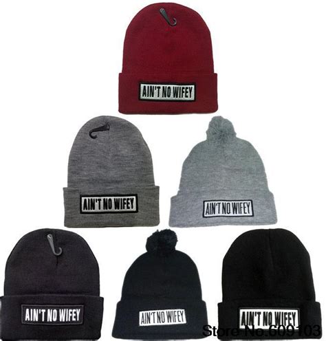 ain t no wifey beanies hats hip hop wool winter cotton knitted warm caps snapback hat for man