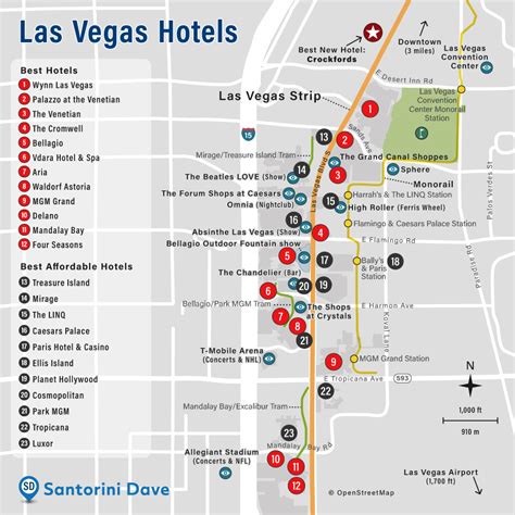 Hotels On Strip In Las Vegas Map Verna Jennette