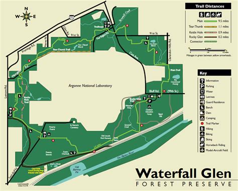Waterfall Glen Trail Map World Map