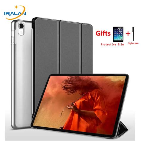 For New Ipad Pro 11 A1979 A1980 Case Slim Pu Leather Transparent Pc
