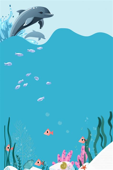 Ocean Cartoon Images Sea Cartoon Under Fish Vector Mar Background