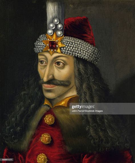 Vintage European History Painting Of Vlad The Impaler Prince Of
