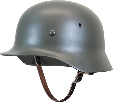 Reproduction Ww2 German Army M35 Steel Helmet With Leather Liner And Chin