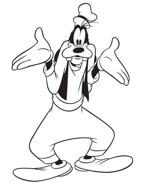 Goofy From The Animated Cartoon Character Mickey Mouse Is Waving His