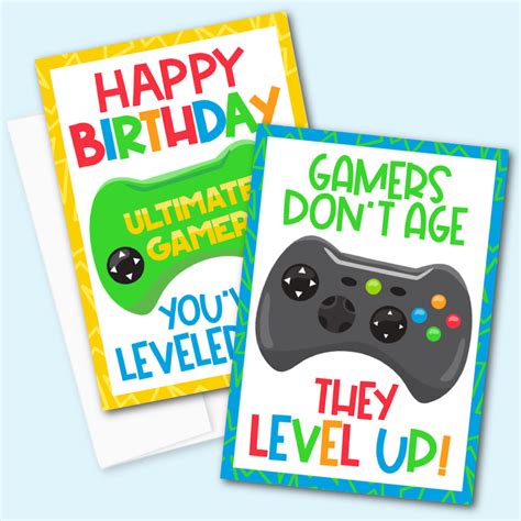 Free Printable Gamer Birthday Cards In 2023 Happy Birthday Gamer