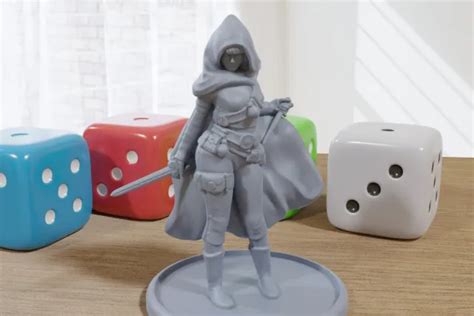 Rogue Sexy Female D Printed Minifigures For Fantasy Miniature
