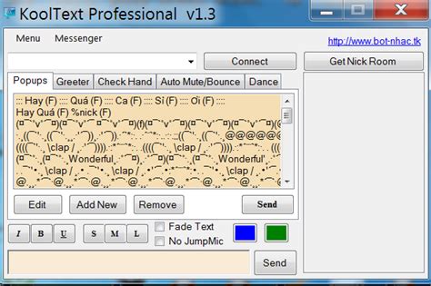 Chat and meet new people. KoolText ver 1.3 phần mềm tặng bông paltalk 11.8 - Paltalk ...