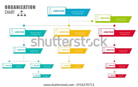 Corporate Organization Chart Business People Icons Stock Vector