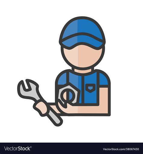 Mechanic Avatar Car Services Character Profile Vector Image