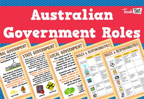 Australian Government Roles And Responsibilities Teacher Resources And