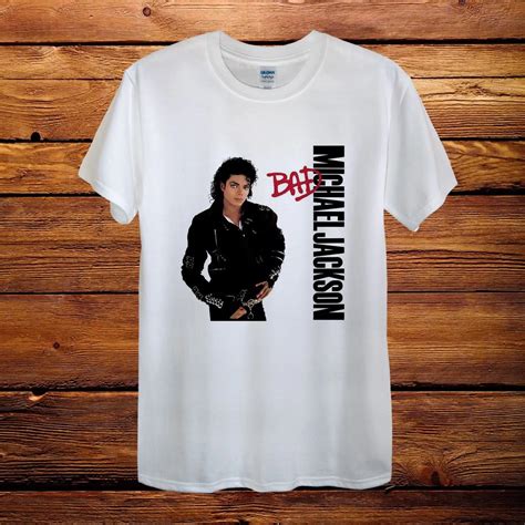 Michael Jackson Bad Top Design T Shirt Men Unisex Women Fitted Pop Star