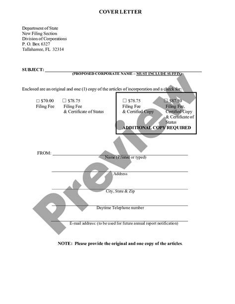Articles Of Incorporation Florida Sample For Llc Us Legal Forms