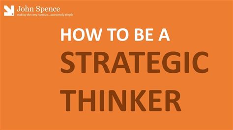 How To Be A Strategic Thinker Youtube
