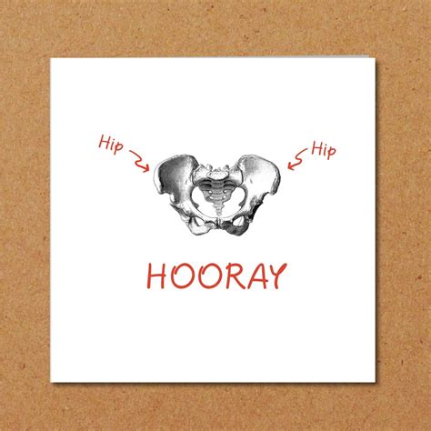 Hip Replacement Surgery Card Funny Humorous Fun Congratulations
