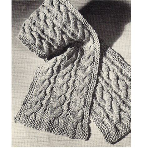 Reversible Cable Scarf Knitting Pattern Mikes Natura