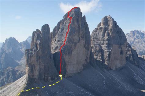Rock Climbing On Tre Cime Di Lavaredo Dolomiti Skirock