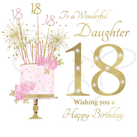 Rush Design Daughter 18th Birthday Card Nw61 Hugs And Kisses
