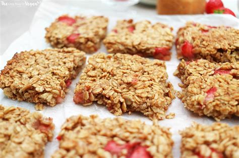 Strawberry Oat Breakfast Bar Recipe The Little Blog Of Vegan
