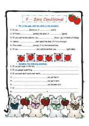 What is a conditional sentence? English worksheets: If - Zero Conditional
