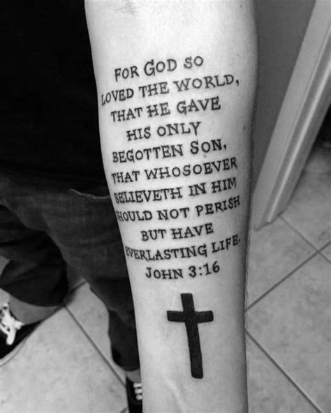 30 John 3 16 Tattoo Designs For Men Religious Ink Ideas