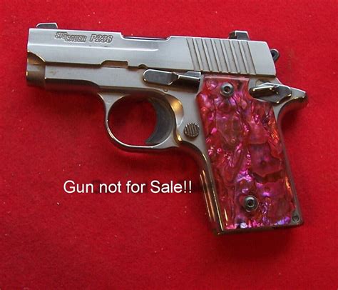 Imitation Red Abalone Pearl Grips For The Sig Sauer P238 Models