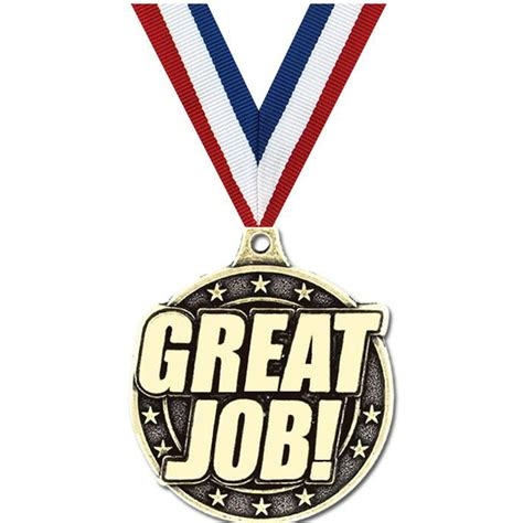 Great Job Medals 2 Gold Diecast Great Job Medal Award 50 Pack