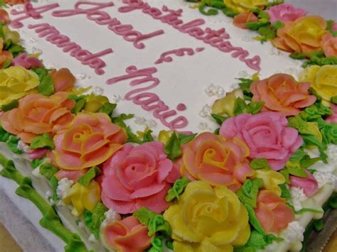 Buttercream Roses On A Sheet Cake~ Close Up Corner View Nancysfancys81 Sheet